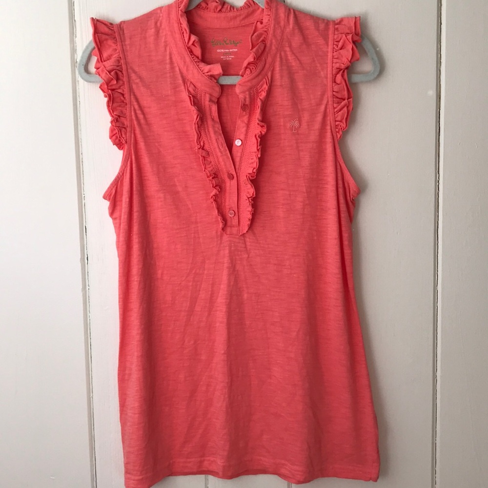 Lilly Pulitzer knit ruffle tank